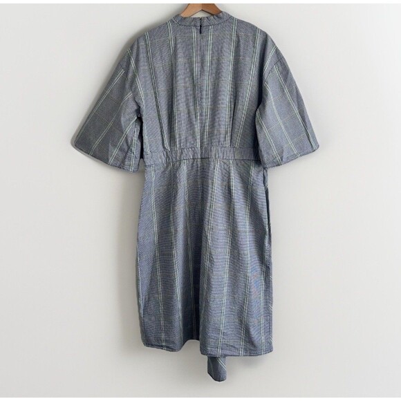 Who What Wear Sz XL Micro Houndstooth Asymmetrical Dress Preppy Career Modest - Picture 2 of 15